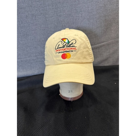 Arnold Palmer Invitational Mastercard Strapback Hat Tan Classic Cut Bay Hill PGA